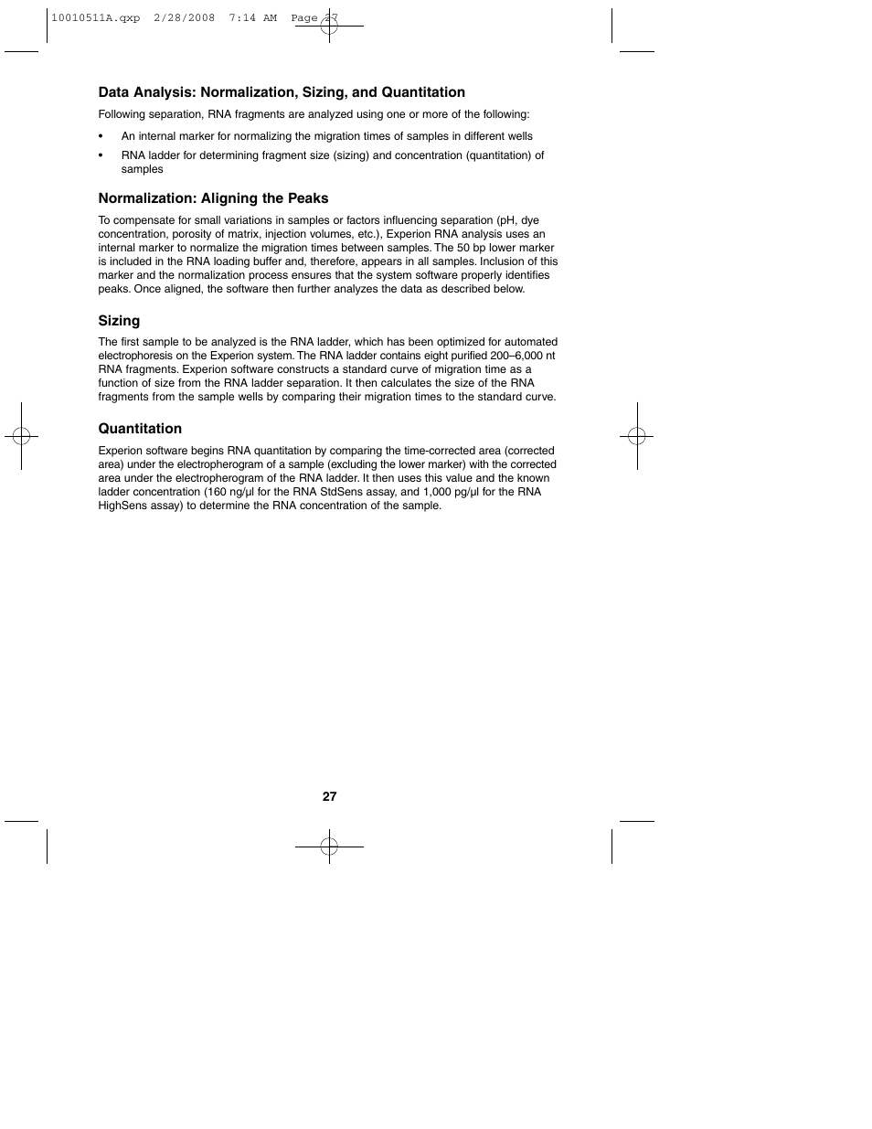 Bio-Rad Experion Protein Analysis Kits User Manual | Page 31 / 38