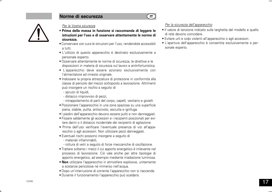 Norme di securezza | Bio-Rad Experion™ Vortex Station II User Manual | Page 17 / 32