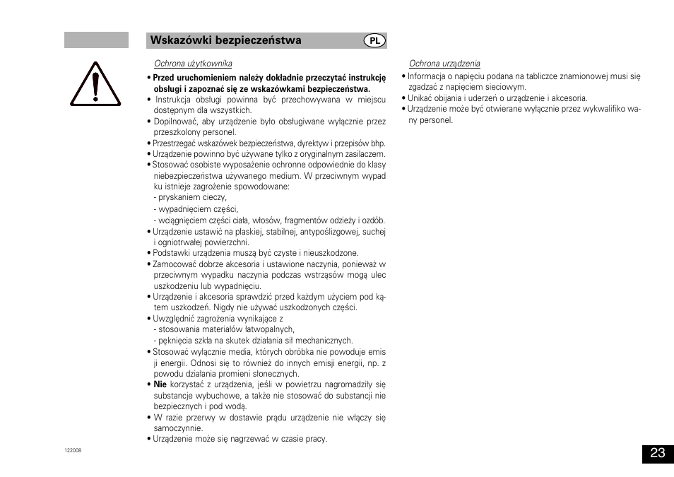 Wskazówki bezpieczeństwa | Bio-Rad Experion™ Vortex Station II User Manual | Page 23 / 32
