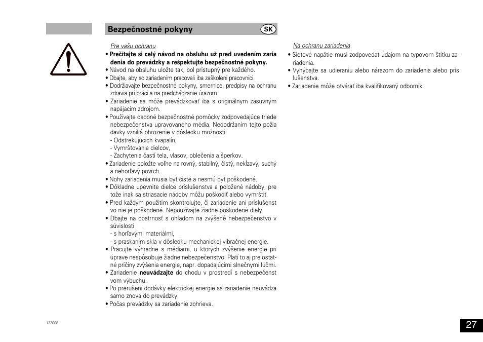 Bezpečnostné pokyny | Bio-Rad Experion™ Vortex Station II User Manual | Page 27 / 32