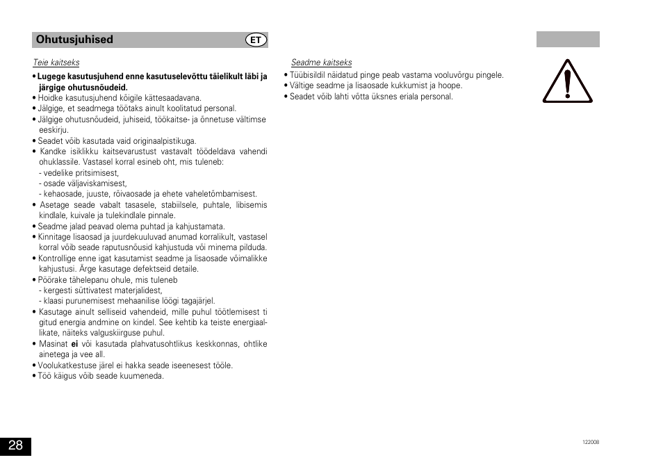 Ohutusjuhised | Bio-Rad Experion™ Vortex Station II User Manual | Page 28 / 32