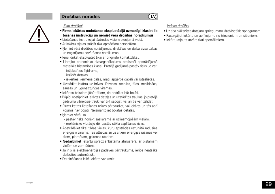 Drošības norādes | Bio-Rad Experion™ Vortex Station II User Manual | Page 29 / 32