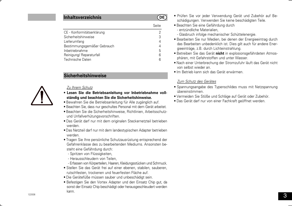 Inhaltsverzeichnis sicherheitshinweise | Bio-Rad Experion™ Vortex Station II User Manual | Page 3 / 32
