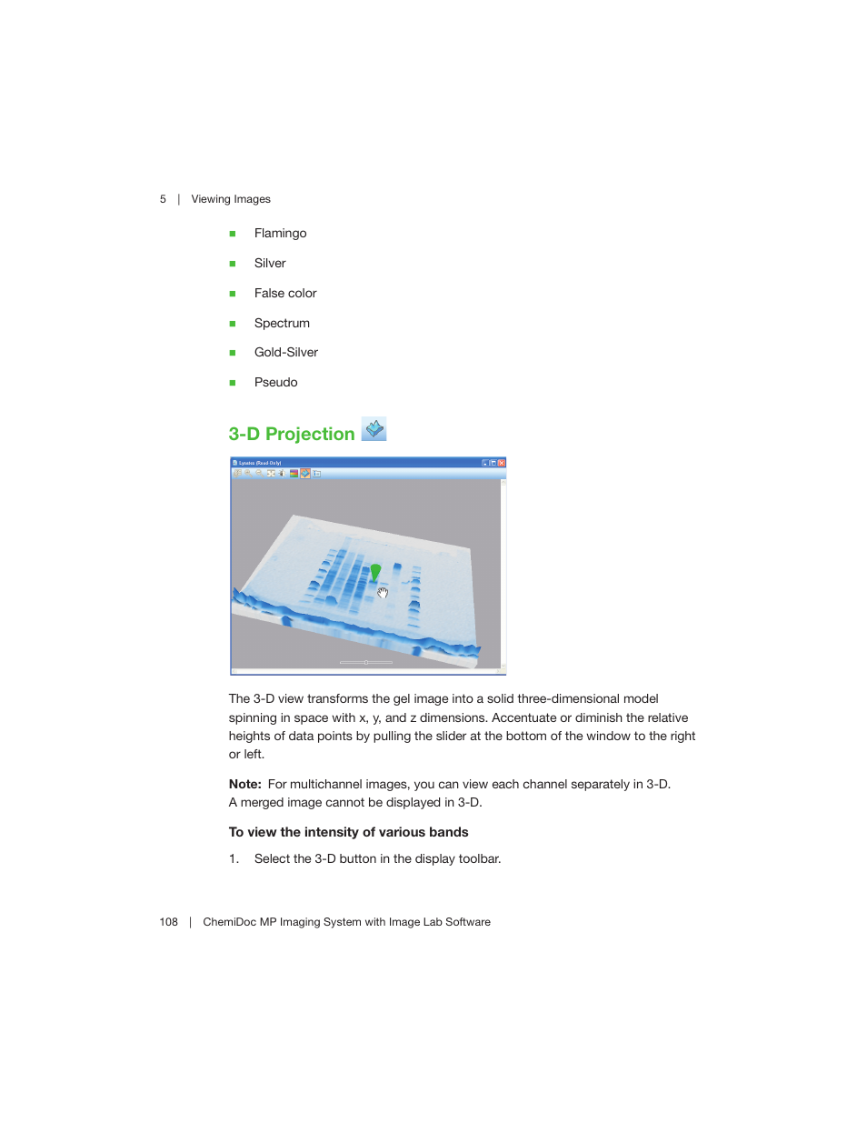 D projection | Bio-Rad Image Lab™ Software User Manual | Page 108 / 260