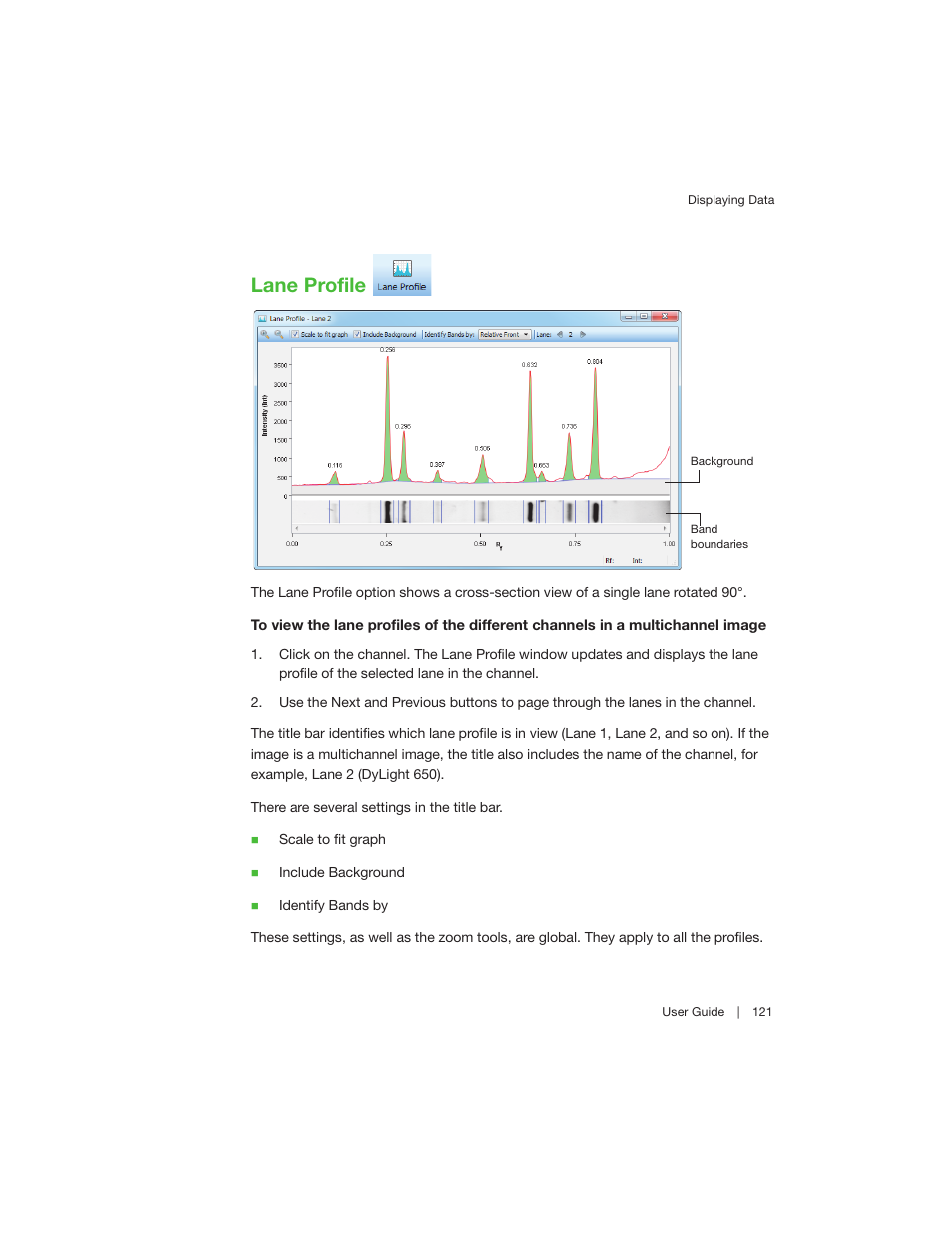 Lane profile | Bio-Rad Image Lab™ Software User Manual | Page 121 / 260