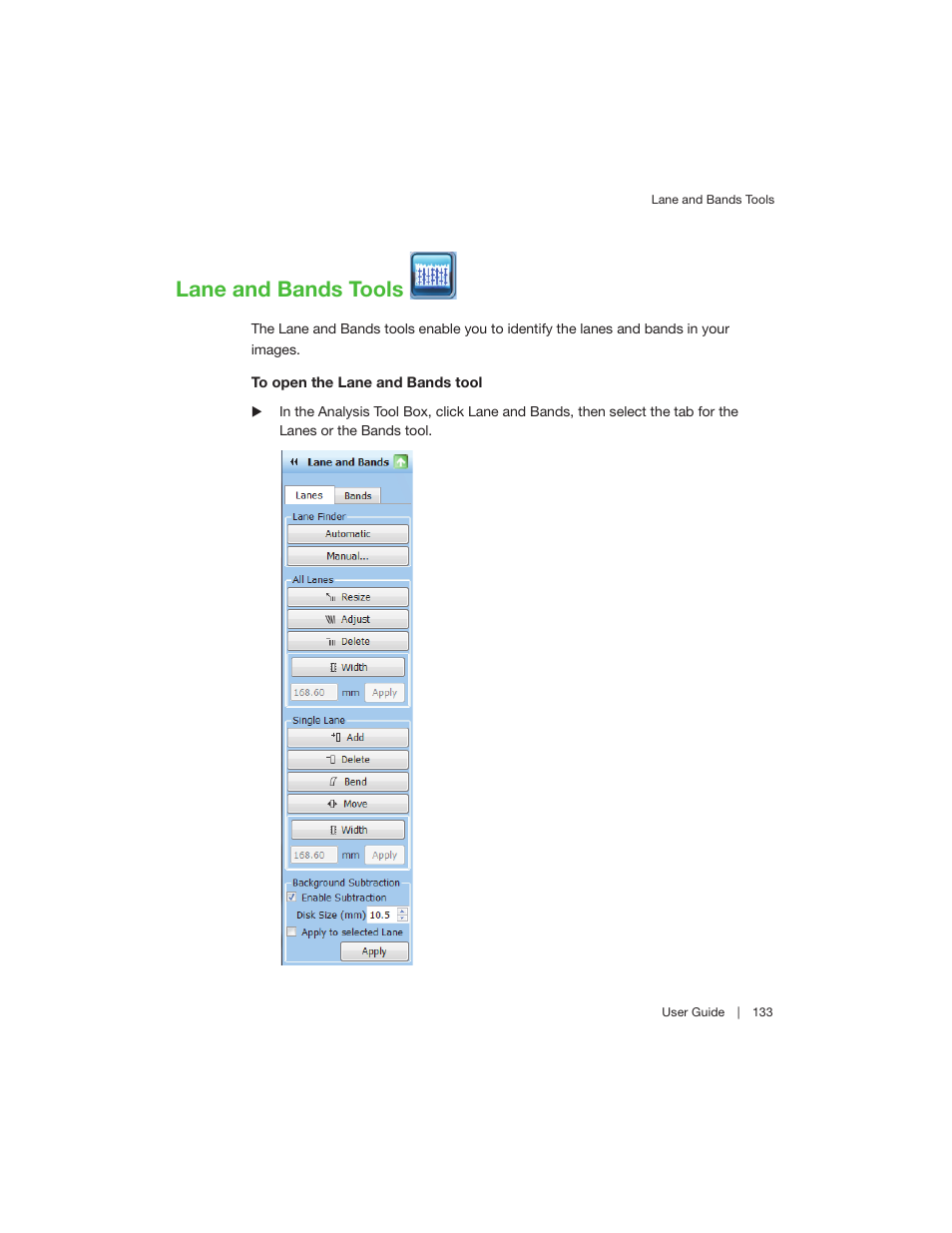 Lane and bands tools | Bio-Rad Image Lab™ Software User Manual | Page 133 / 260