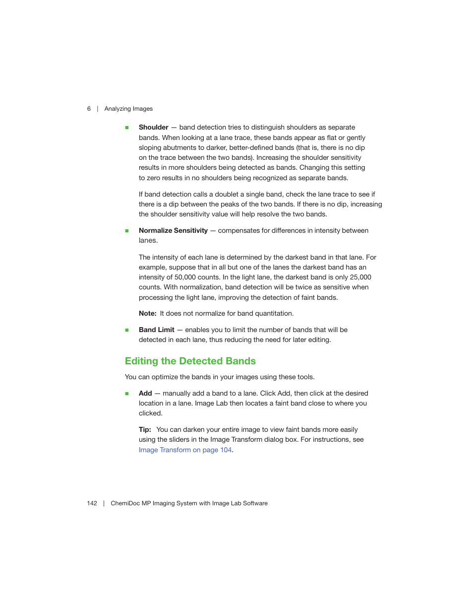 Editing the detected bands | Bio-Rad Image Lab™ Software User Manual | Page 142 / 260