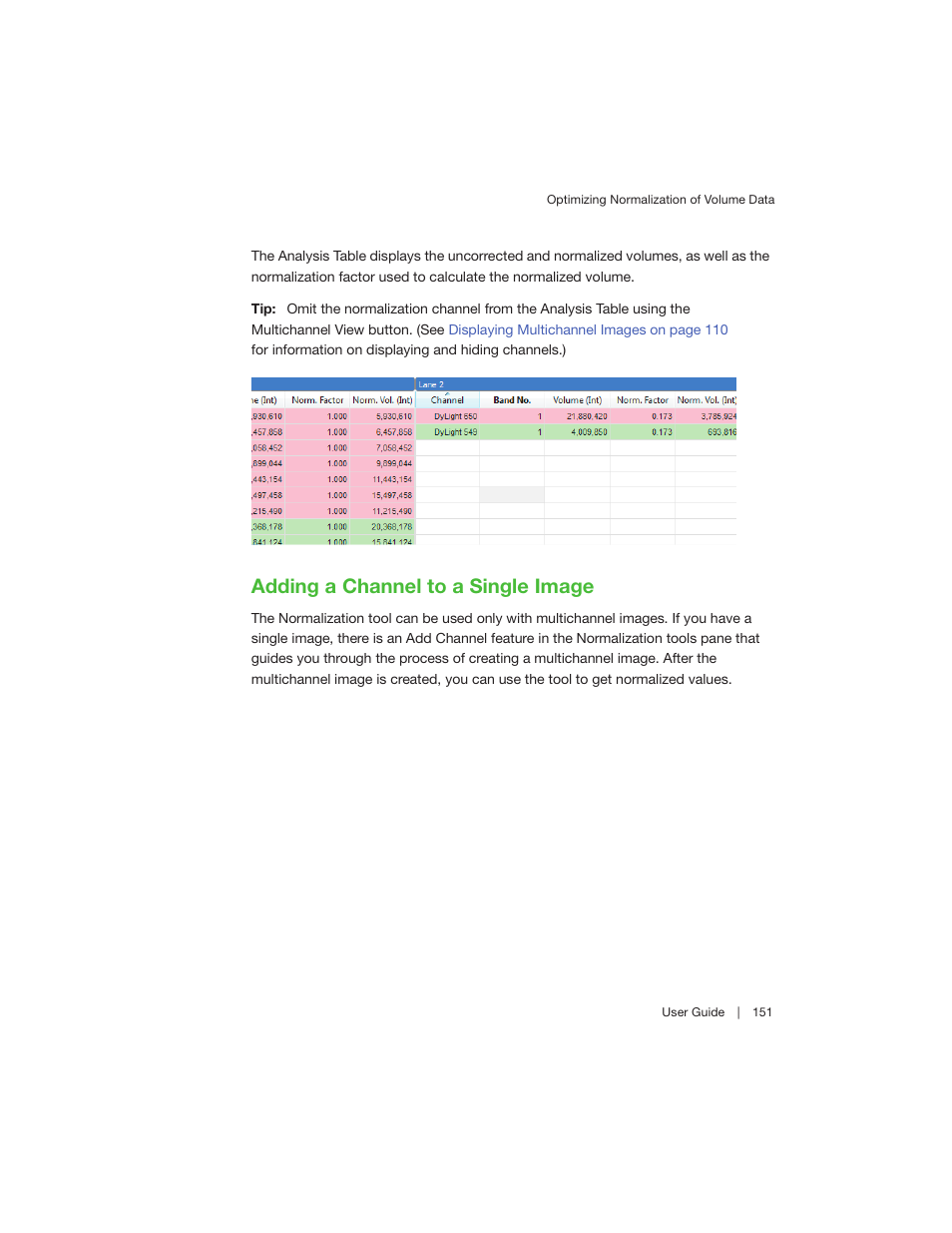 Adding a channel to a single image | Bio-Rad Image Lab™ Software User Manual | Page 151 / 260