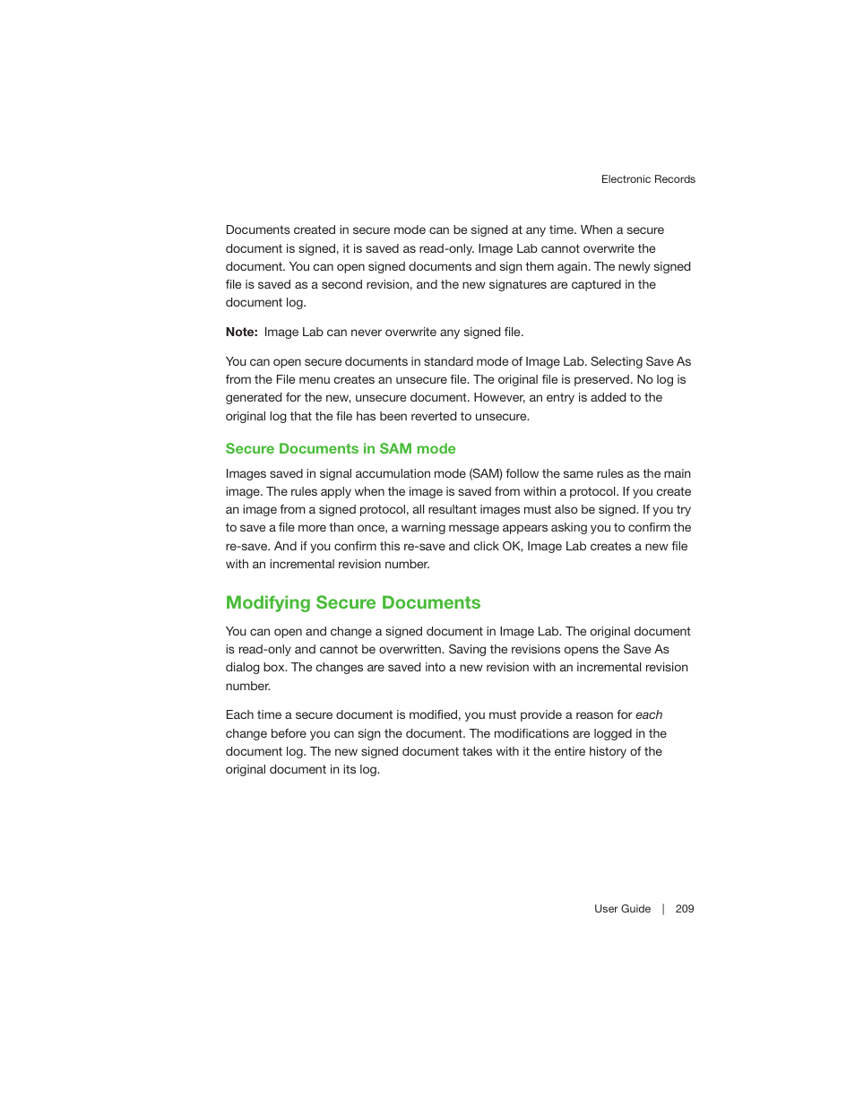 Modifying secure documents | Bio-Rad Image Lab™ Software User Manual | Page 209 / 260