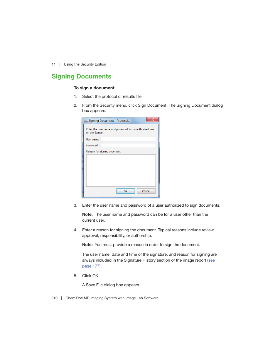 Signing documents | Bio-Rad Image Lab™ Software User Manual | Page 210 / 260