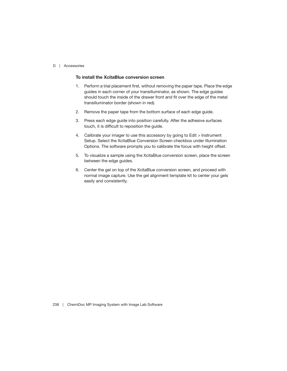 Bio-Rad Image Lab™ Software User Manual | Page 238 / 260