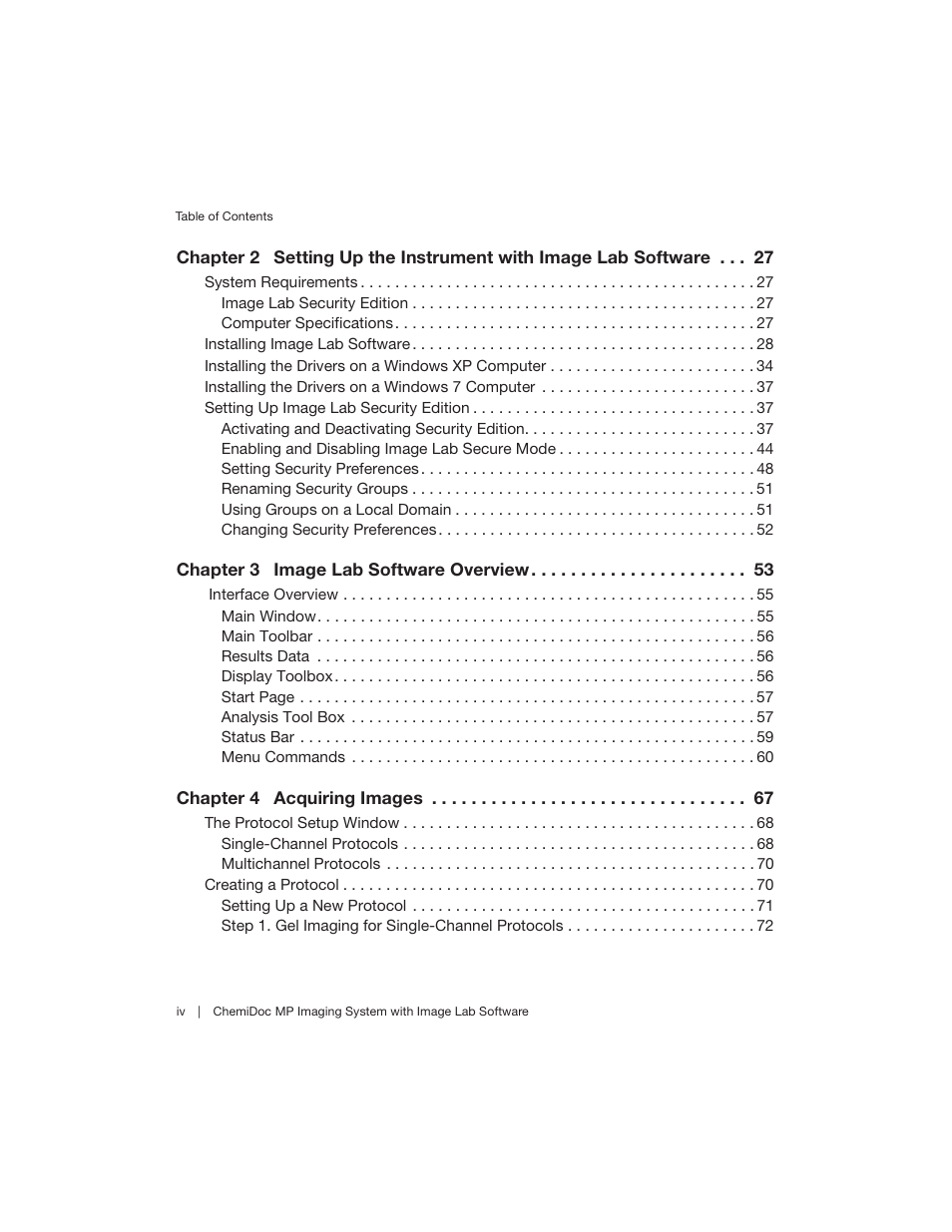 Bio-Rad Image Lab™ Software User Manual | Page 4 / 260