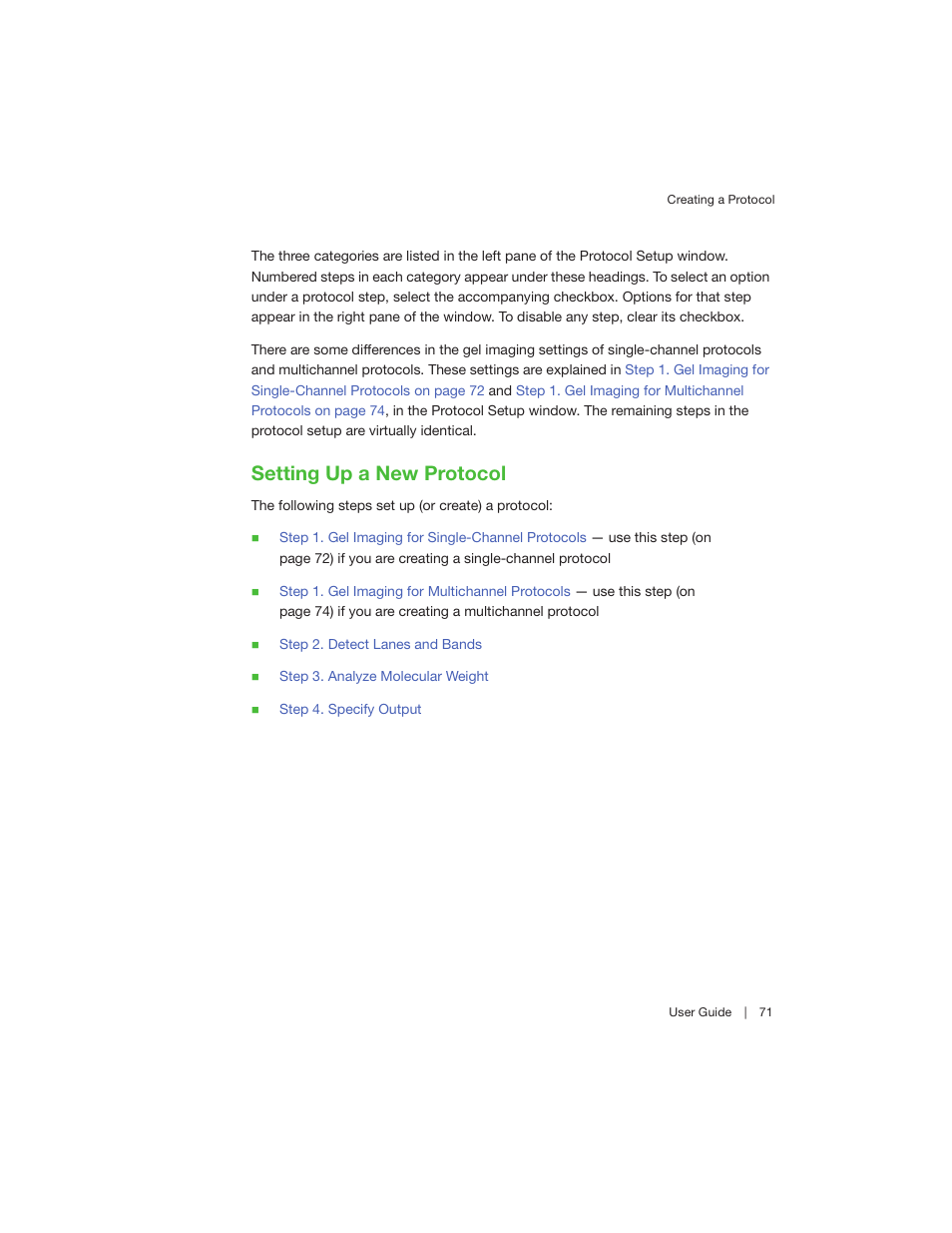 Setting up a new protocol | Bio-Rad Image Lab™ Software User Manual | Page 71 / 260