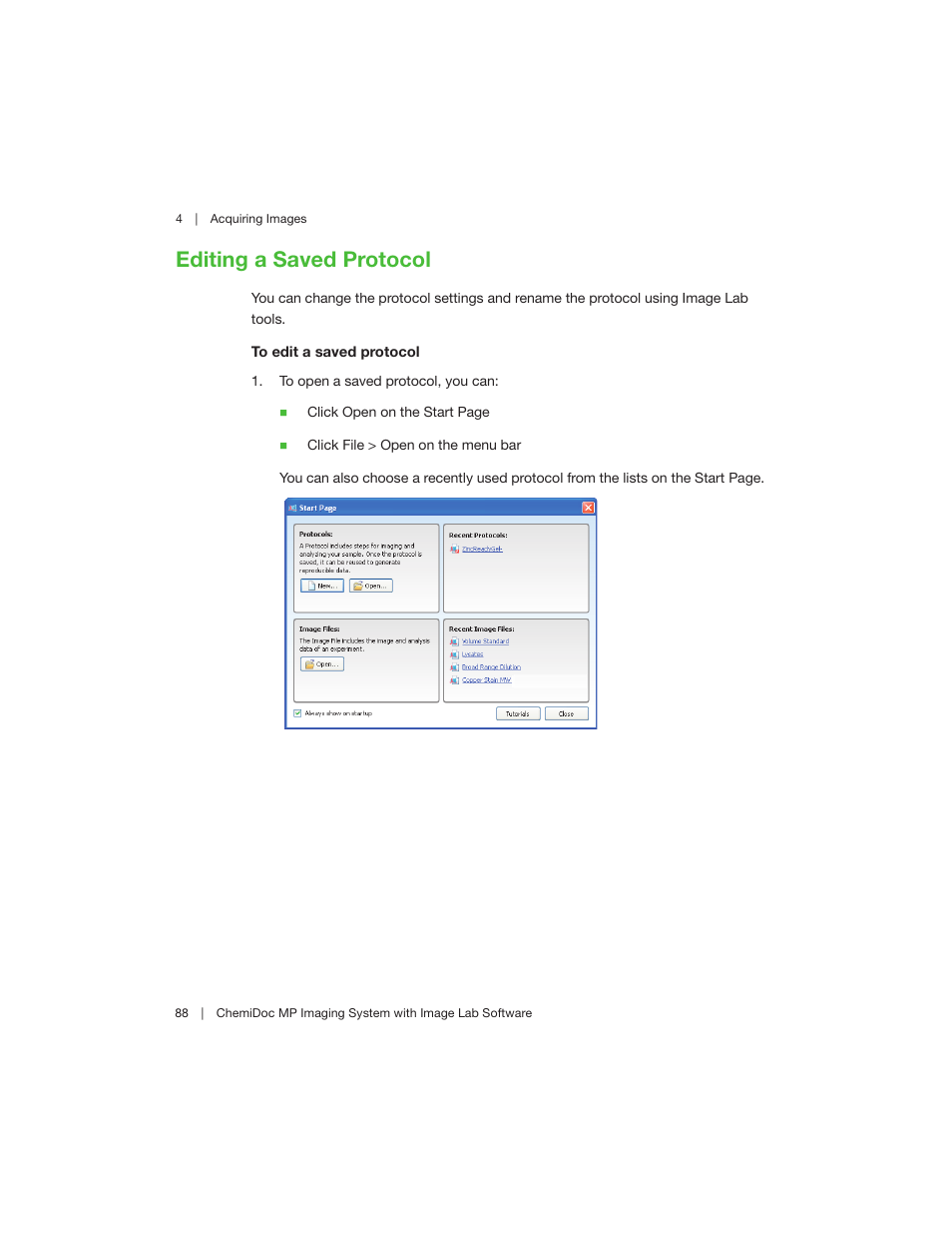 Editing a saved protocol | Bio-Rad Image Lab™ Software User Manual | Page 88 / 260