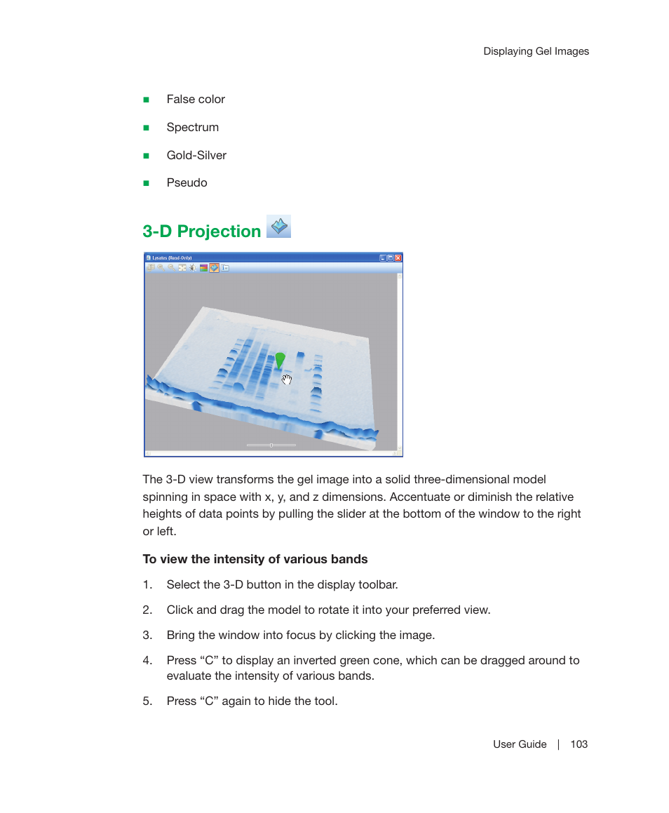 D projection | Bio-Rad Image Lab™ Software User Manual | Page 103 / 236