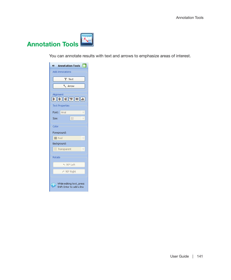 Annotation tools | Bio-Rad Image Lab™ Software User Manual | Page 141 / 236