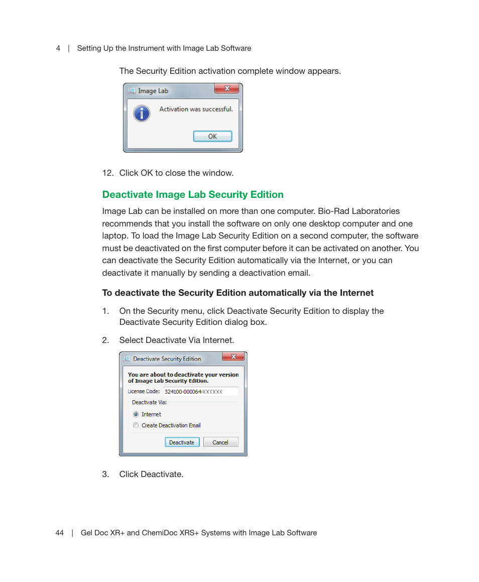 Bio-Rad Image Lab™ Software User Manual | Page 44 / 236
