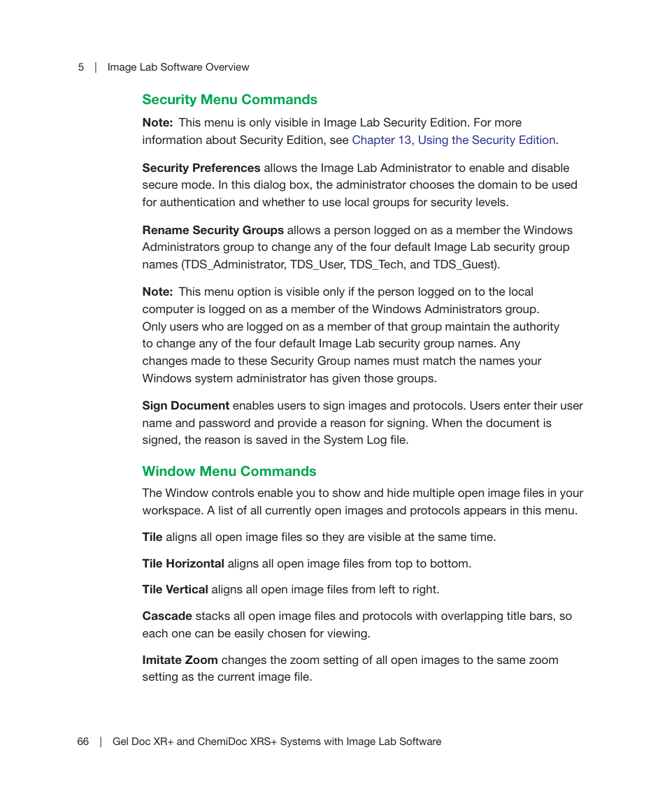 Bio-Rad Image Lab™ Software User Manual | Page 66 / 236