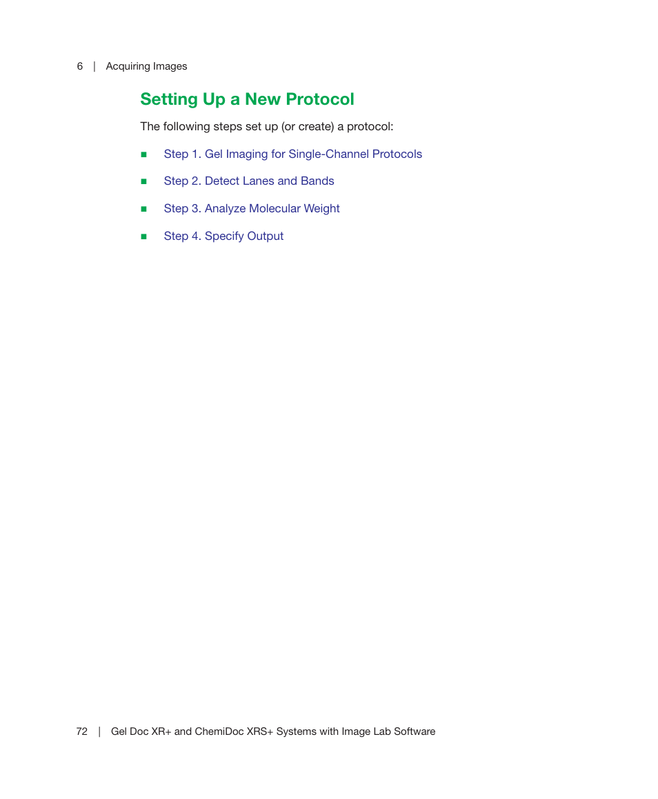 Setting up a new protocol | Bio-Rad Image Lab™ Software User Manual | Page 72 / 236