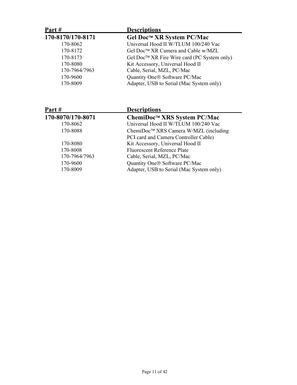 Bio-Rad Gel Doc™ XR+ System User Manual | Page 11 / 42