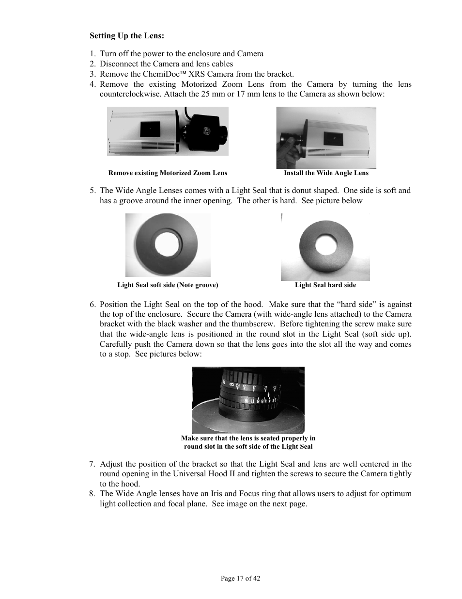 Bio-Rad Gel Doc™ XR+ System User Manual | Page 17 / 42