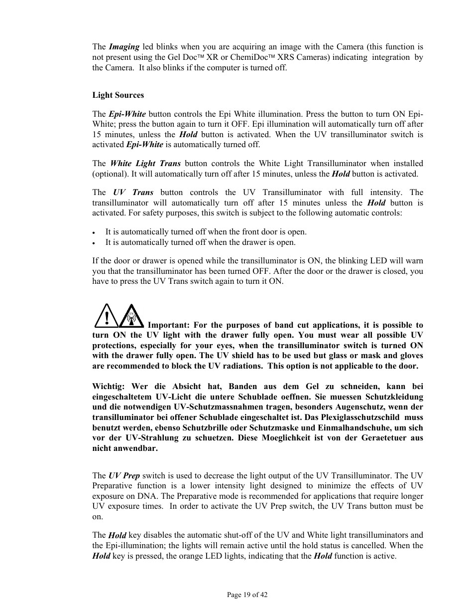 Bio-Rad Gel Doc™ XR+ System User Manual | Page 19 / 42