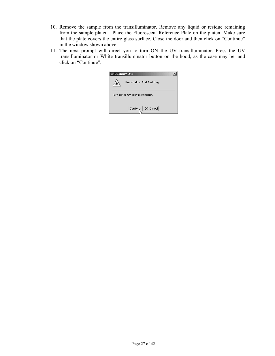 Bio-Rad Gel Doc™ XR+ System User Manual | Page 27 / 42