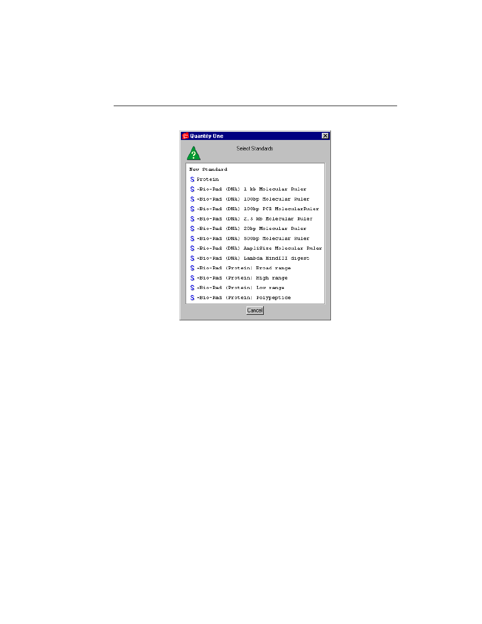 A selecting predefined standards, B creating new standards | Bio-Rad Quantity One 1-D Analysis Software User Manual | Page 146 / 444