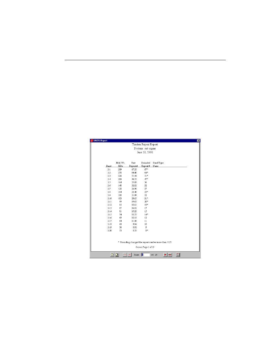 8 vntr report, Vntr report -25 | Bio-Rad Quantity One 1-D Analysis Software User Manual | Page 234 / 444