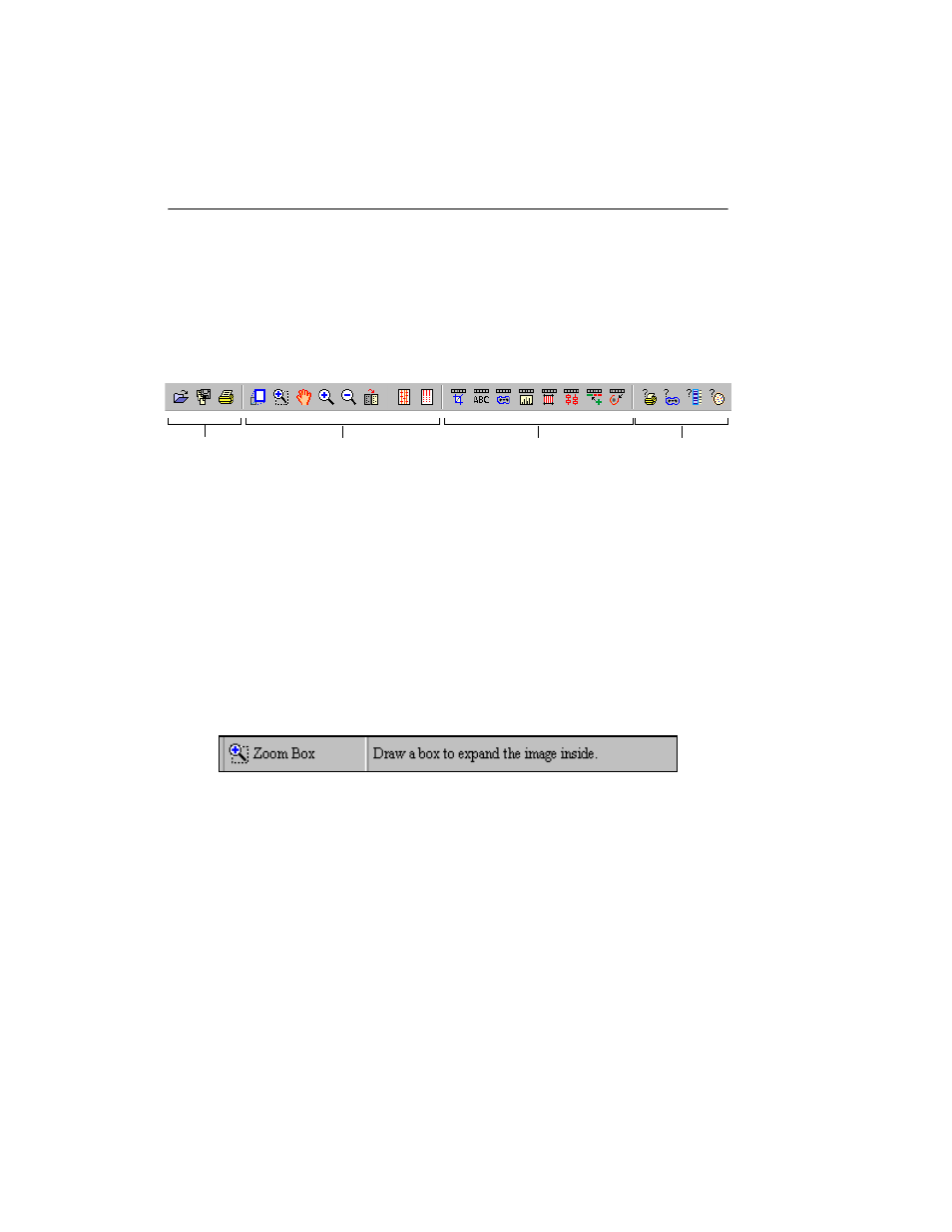 B main toolbar, C status boxes | Bio-Rad Quantity One 1-D Analysis Software User Manual | Page 29 / 444