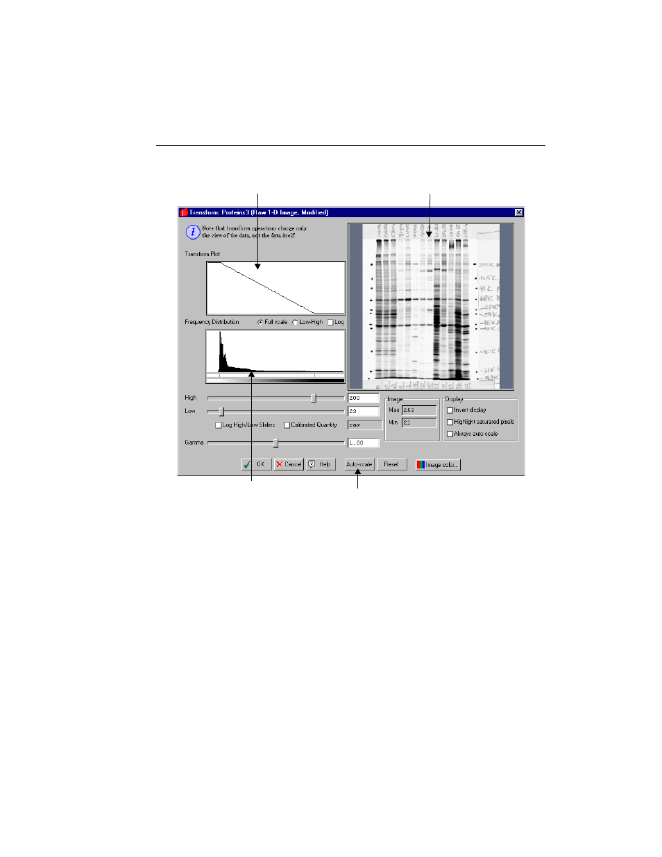 A transform subwindows | Bio-Rad Quantity One 1-D Analysis Software User Manual | Page 70 / 444