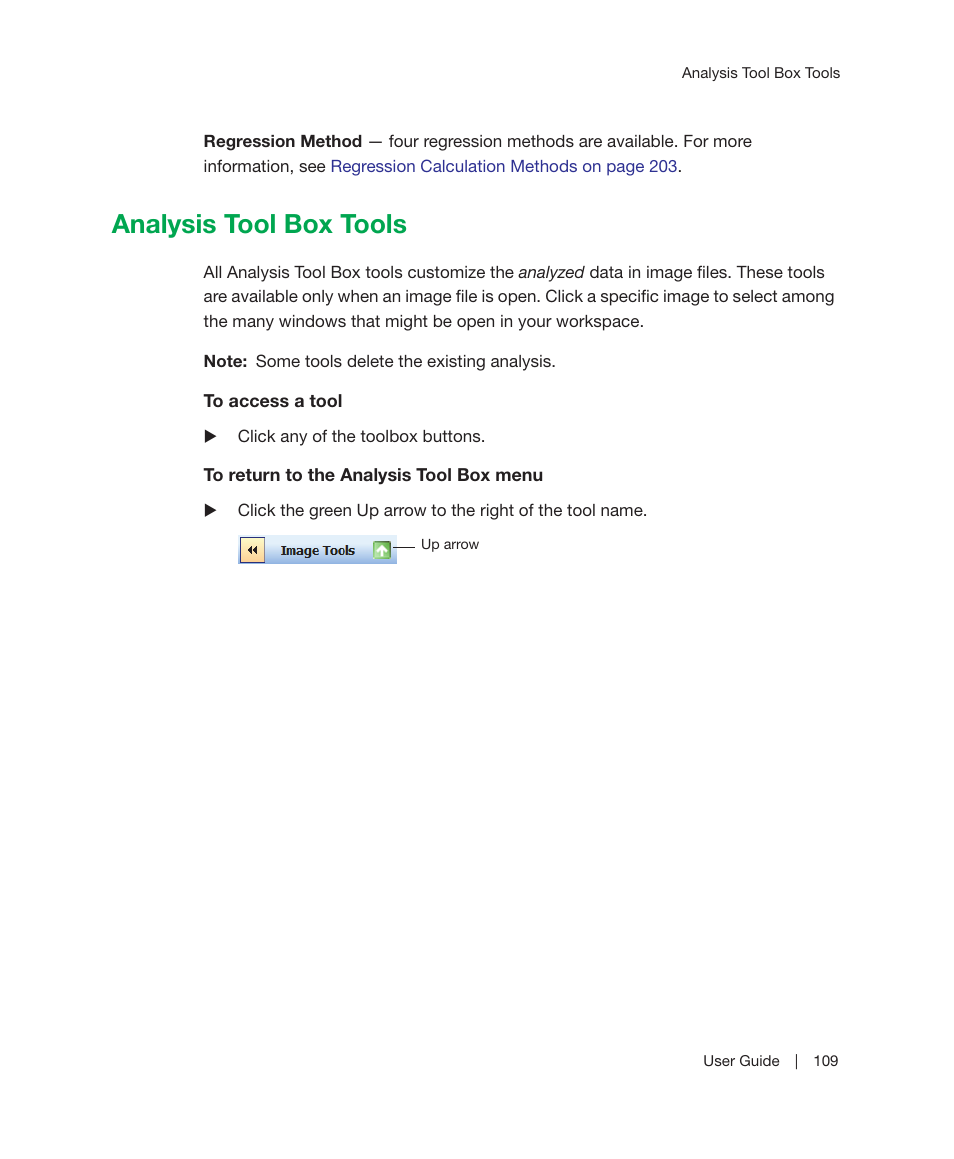 Analysis tool box tools | Bio-Rad Image Lab™ Software User Manual | Page 109 / 212