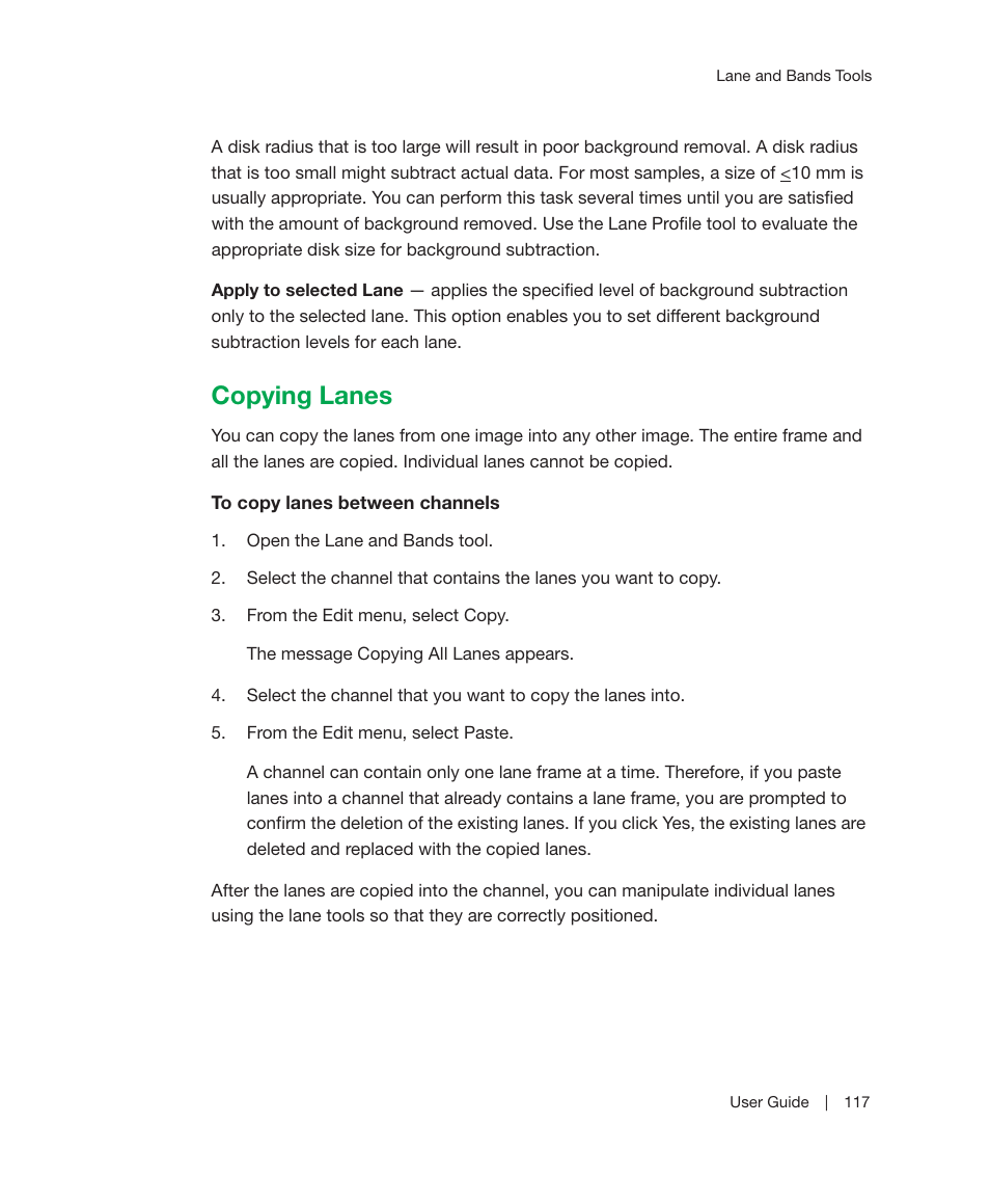 Copying lanes | Bio-Rad Image Lab™ Software User Manual | Page 117 / 212
