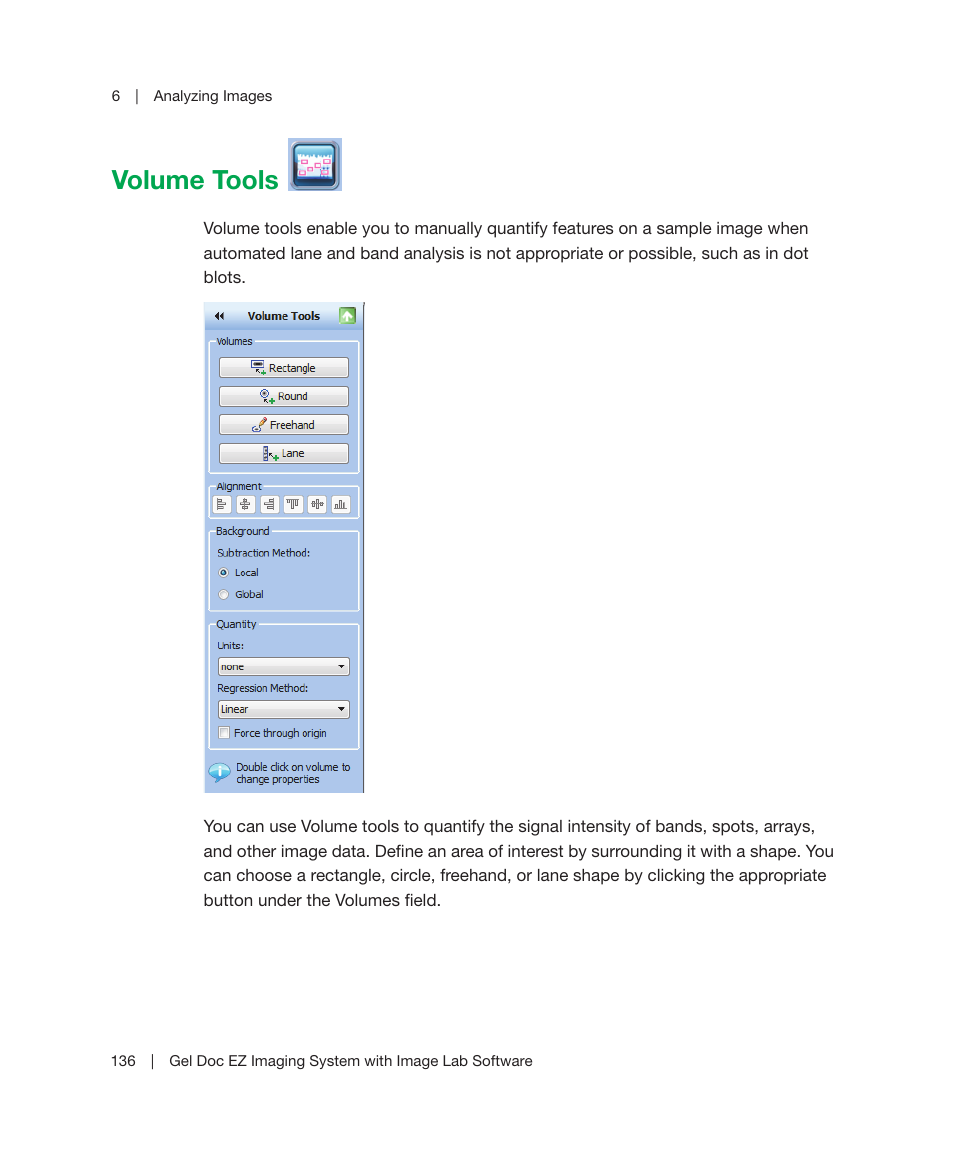Volume tools | Bio-Rad Image Lab™ Software User Manual | Page 136 / 212