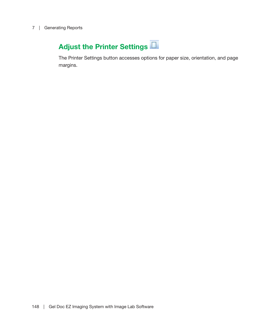 Adjust the printer settings | Bio-Rad Image Lab™ Software User Manual | Page 148 / 212