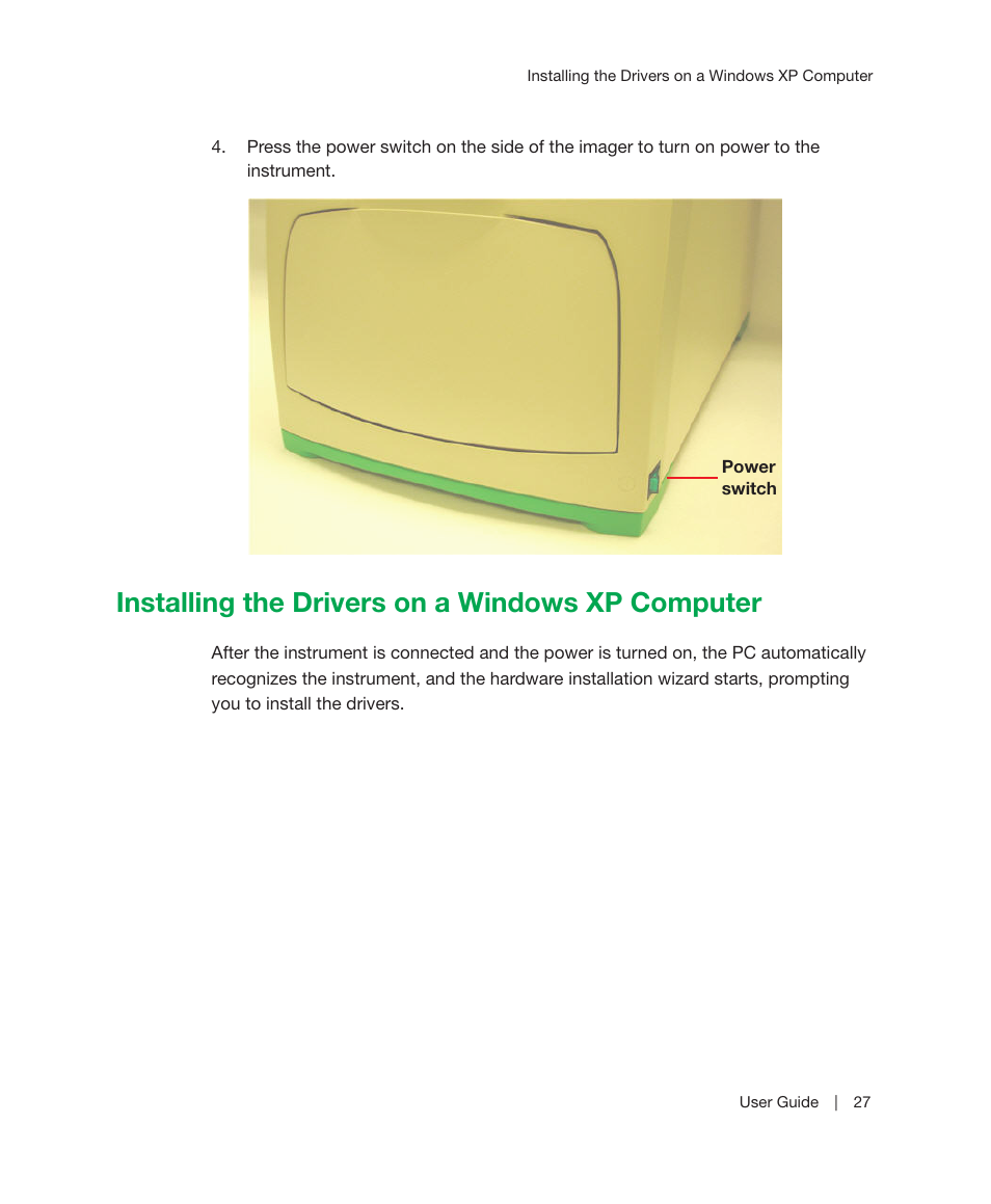 Installing the drivers on a windows xp computer | Bio-Rad Image Lab™ Software User Manual | Page 27 / 212