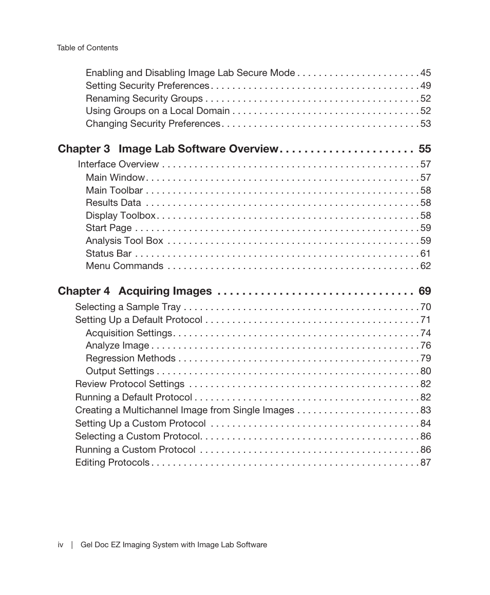 Bio-Rad Image Lab™ Software User Manual | Page 4 / 212