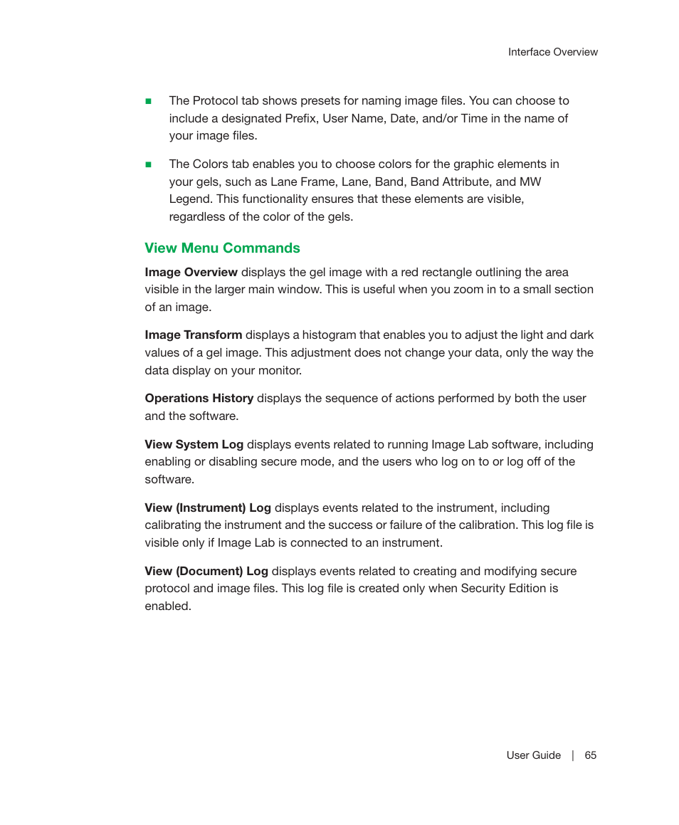 Bio-Rad Image Lab™ Software User Manual | Page 65 / 212