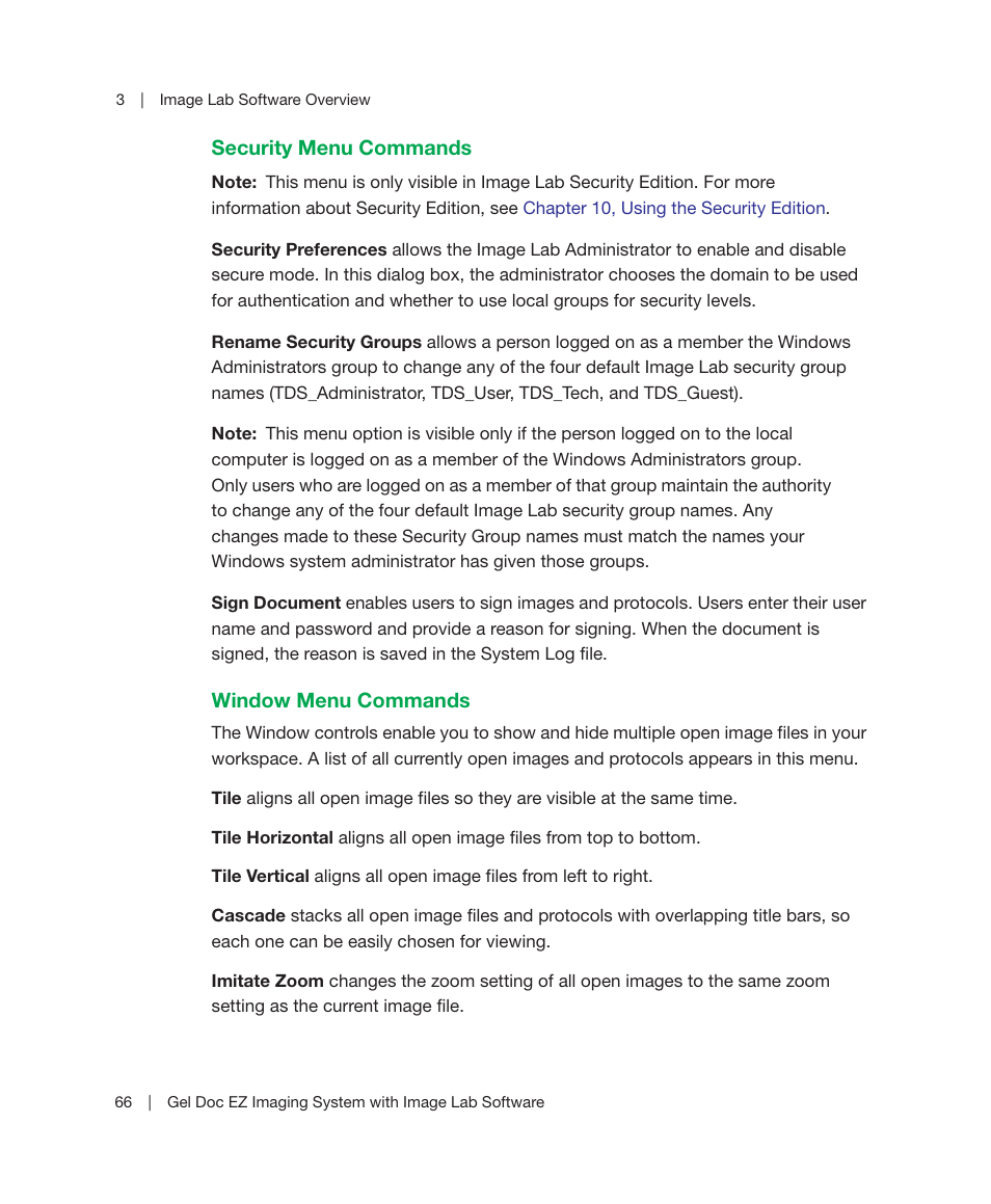 Bio-Rad Image Lab™ Software User Manual | Page 66 / 212