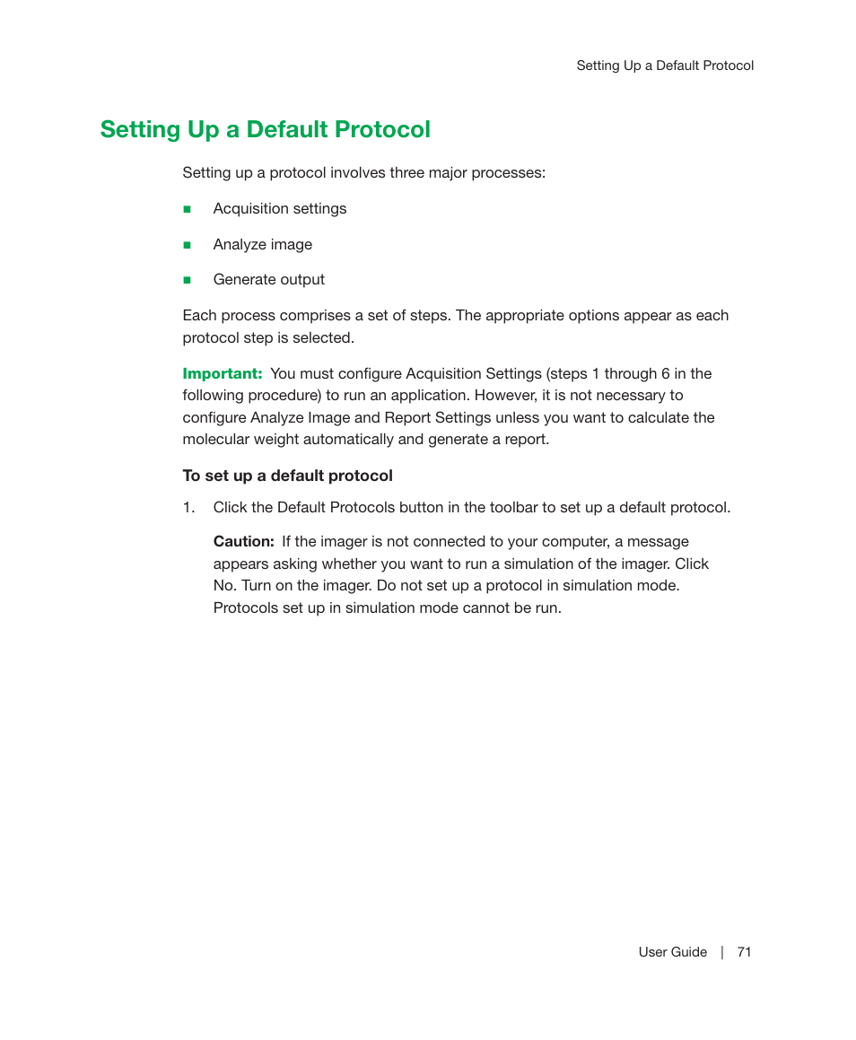 Setting up a default protocol | Bio-Rad Image Lab™ Software User Manual | Page 71 / 212