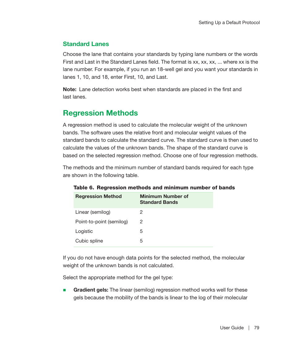 Regression methods | Bio-Rad Image Lab™ Software User Manual | Page 79 / 212