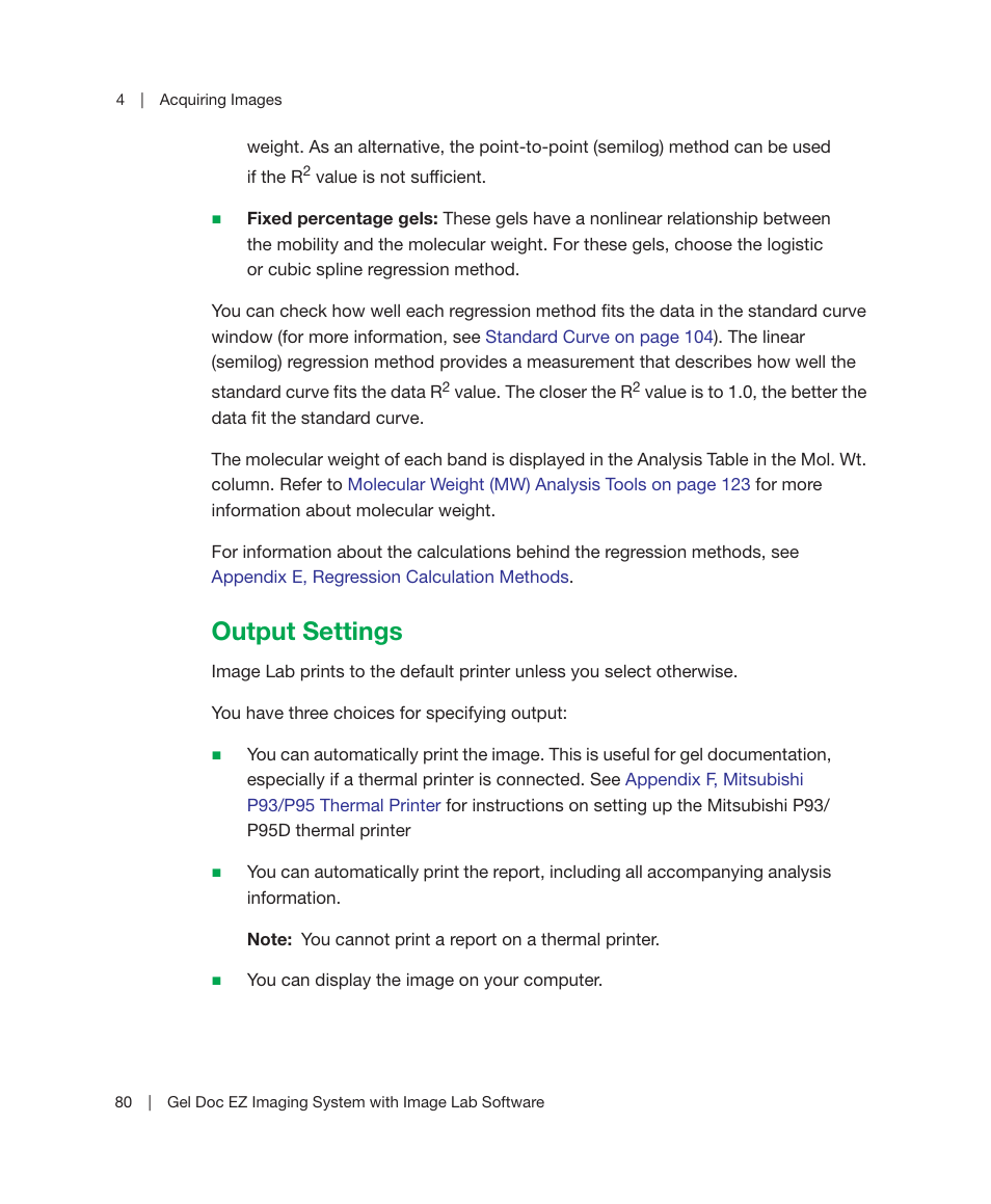 Output settings | Bio-Rad Image Lab™ Software User Manual | Page 80 / 212