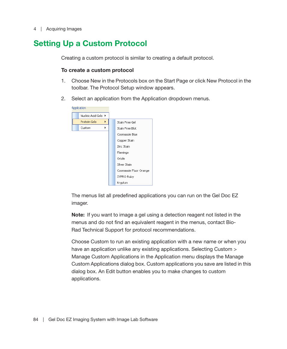 Setting up a custom protocol, For mor | Bio-Rad Image Lab™ Software User Manual | Page 84 / 212