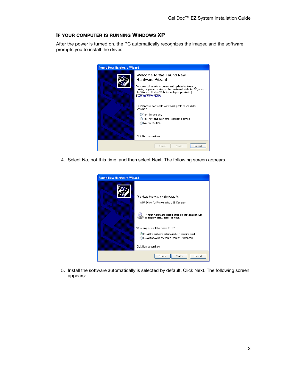 Bio-Rad Gel Doc™ EZ System User Manual | Page 3 / 22