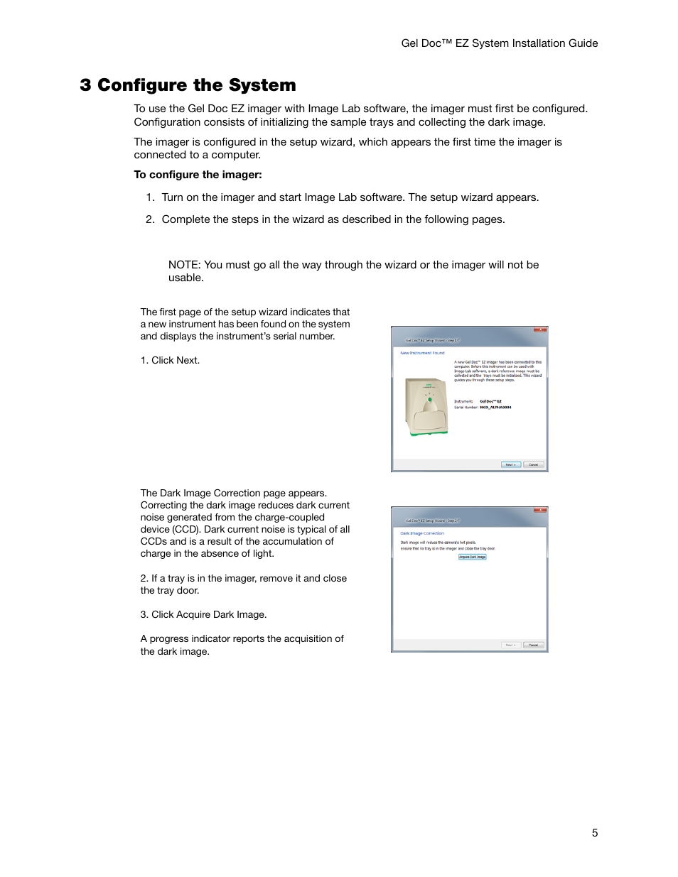 3 configure the system | Bio-Rad Gel Doc™ EZ System User Manual | Page 5 / 22