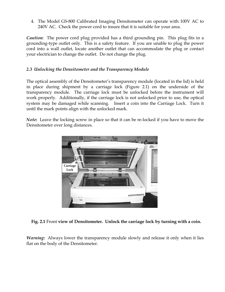 Bio-Rad GS-800™ Calibrated Densitometer User Manual | Page 7 / 22