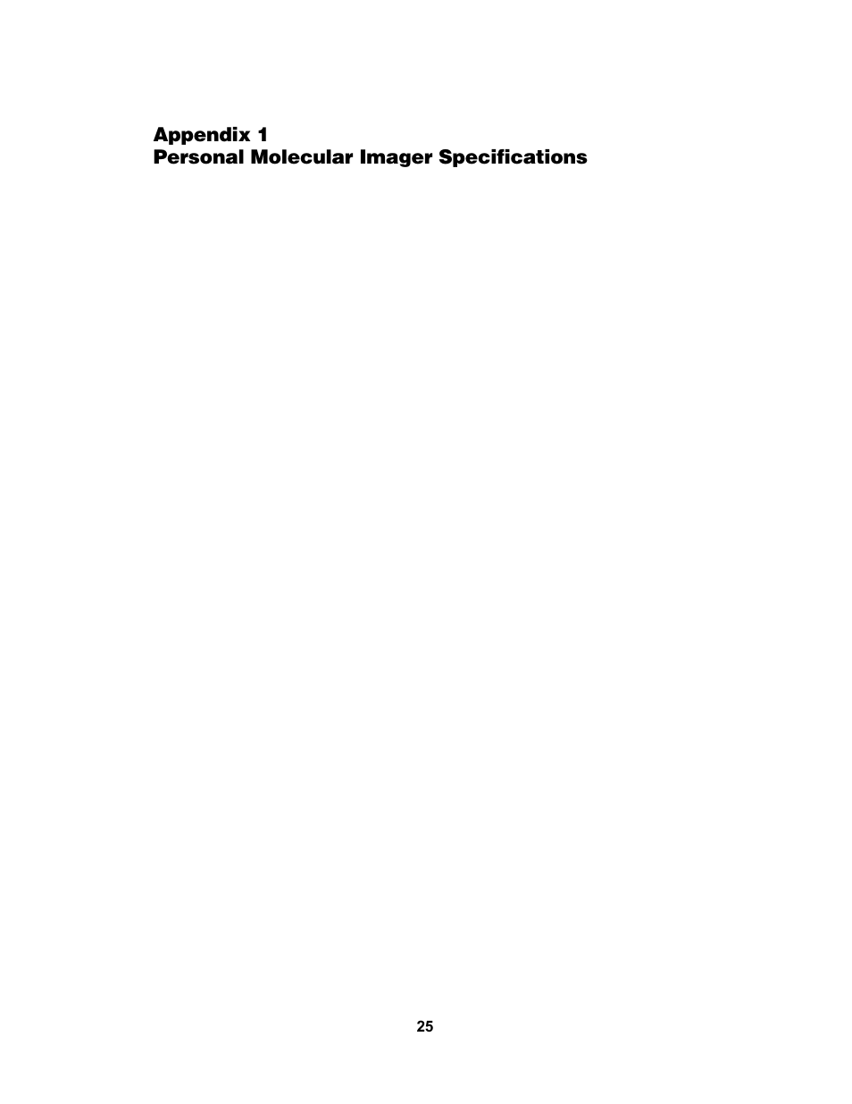 Main component specifications | Bio-Rad Personal Molecular Imager™ (PMI™) System User Manual | Page 29 / 32