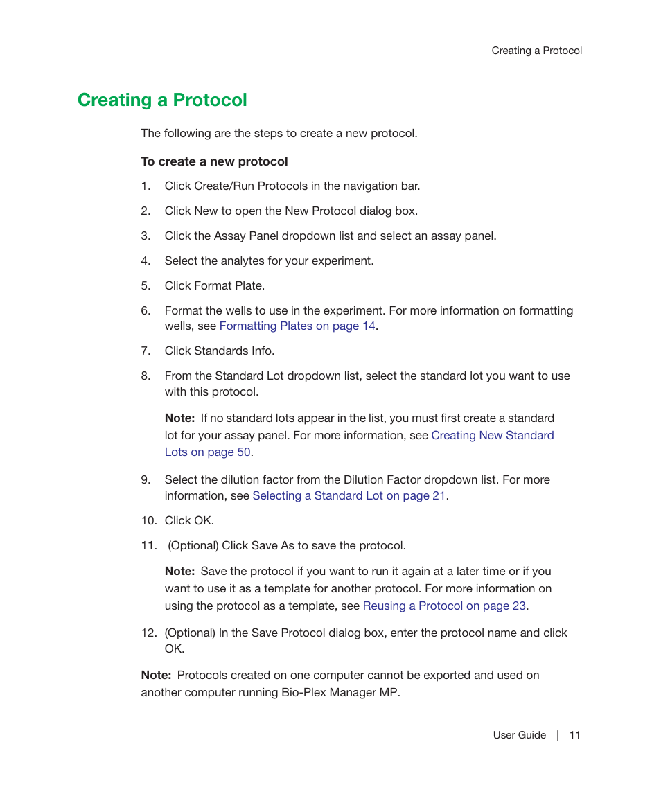 Creating a protocol | Bio-Rad Bio-Plex Manager™ MP Software Upgrade User Manual | Page 13 / 118