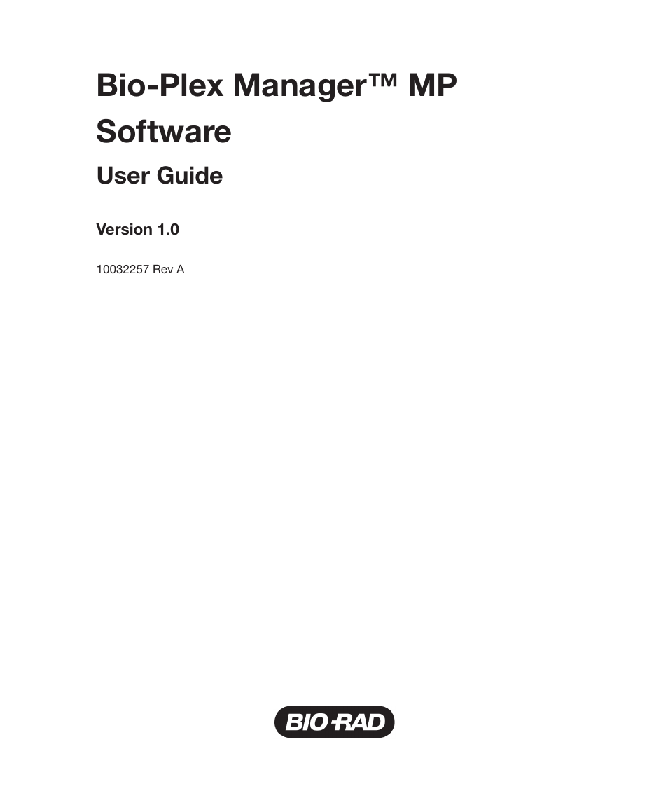 Bio-plex manager™ mp software | Bio-Rad Bio-Plex Manager™ MP Software Upgrade User Manual | Page 3 / 118