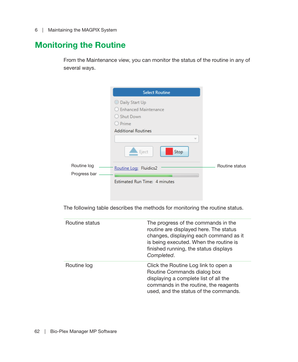 Monitoring the routine, E information, see, Monitoring | Bio-Rad Bio-Plex Manager™ MP Software Upgrade User Manual | Page 64 / 118